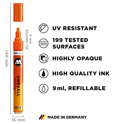MOLOTOW ONE4ALL Acrylic Paint Marker Set, 10 Basic Colors #1, 4mm (200.456) - Image 3