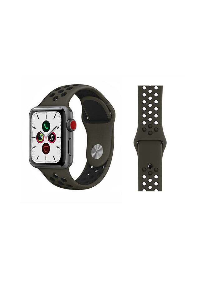 Perfii Replacement Band For Apple Watch Series 5/4/3/2/1 40/38mm Dark Olive - Image 2