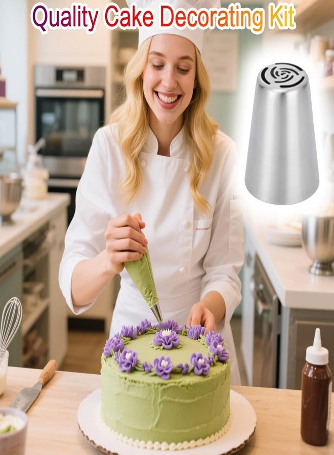 Baking Set Cake Decorating Set || 6 Pcs Russian Nozzle Set || Stainless Steel | Cake Making Tools | Kitchen Tool Set - Image 4