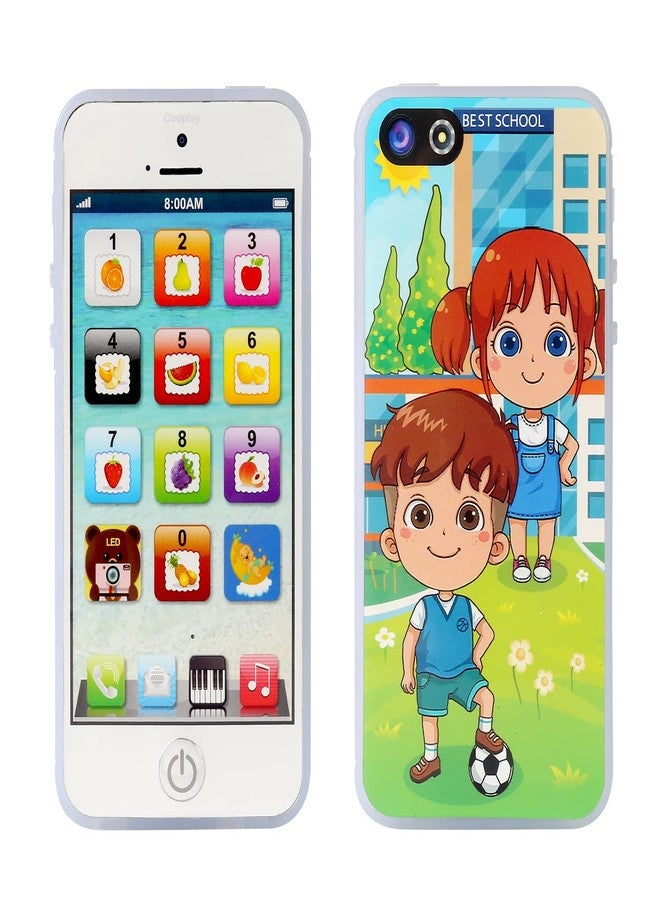 Cooplay Child's Interactive My First Own Cell Phone Toy- Play to Learn, Touch Screen YPhone with 8 Functions and Dazzling LED Lights Toddler - Image 3