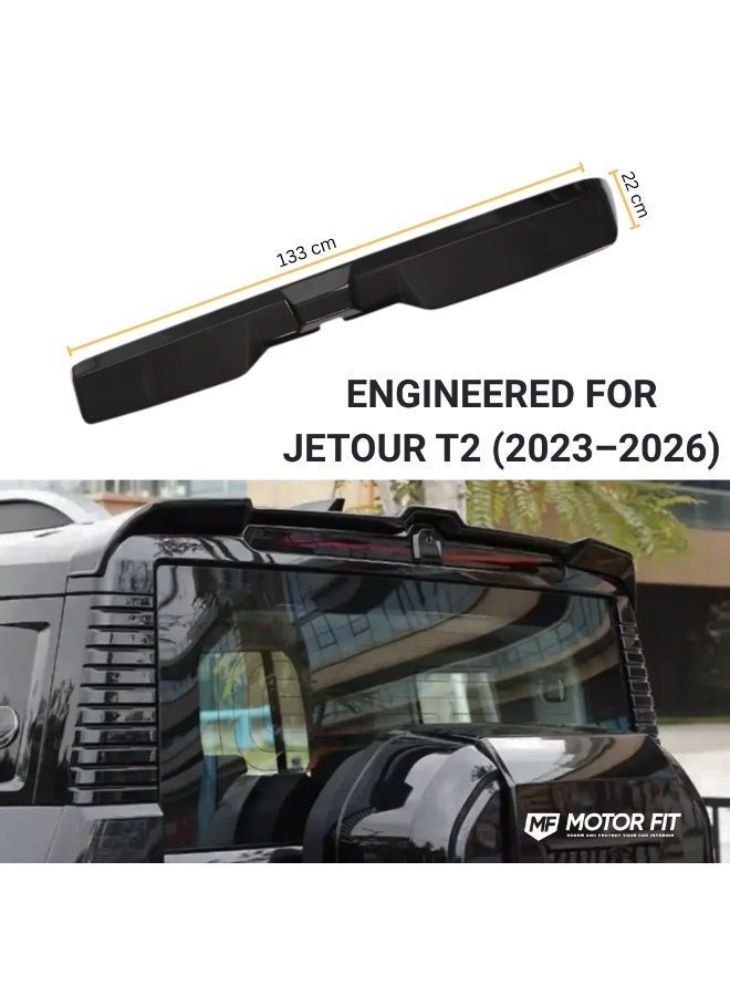 MOTOR FIT Rear Roof Spoiler for Jetour T2 2023–2026 | Sport Style Tail Wing | OEM Fit Aerodynamic Design | Durable ABS, Easy Installation Exterior Upgrade - Image 2