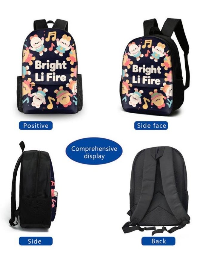 Bright Li Fire Three-piece set of cartoon bags, easily cope with various occasions (students, children, friends' outings, mountain climbing, schooling, etc.) | Backpack + hand-held + stationery bag | School season/holiday gifts - 18 - Image 5