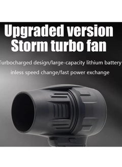 Toshonics Storm Turbo Blower Portable Powered Turbine Fan Multifunctional Air Blower Cordless Battery Powered Lightweight Turbo Fan for Car Cleaning Drying Leaf Dust Snow Clearing 48V 3000mAh (Black)  - Image 4