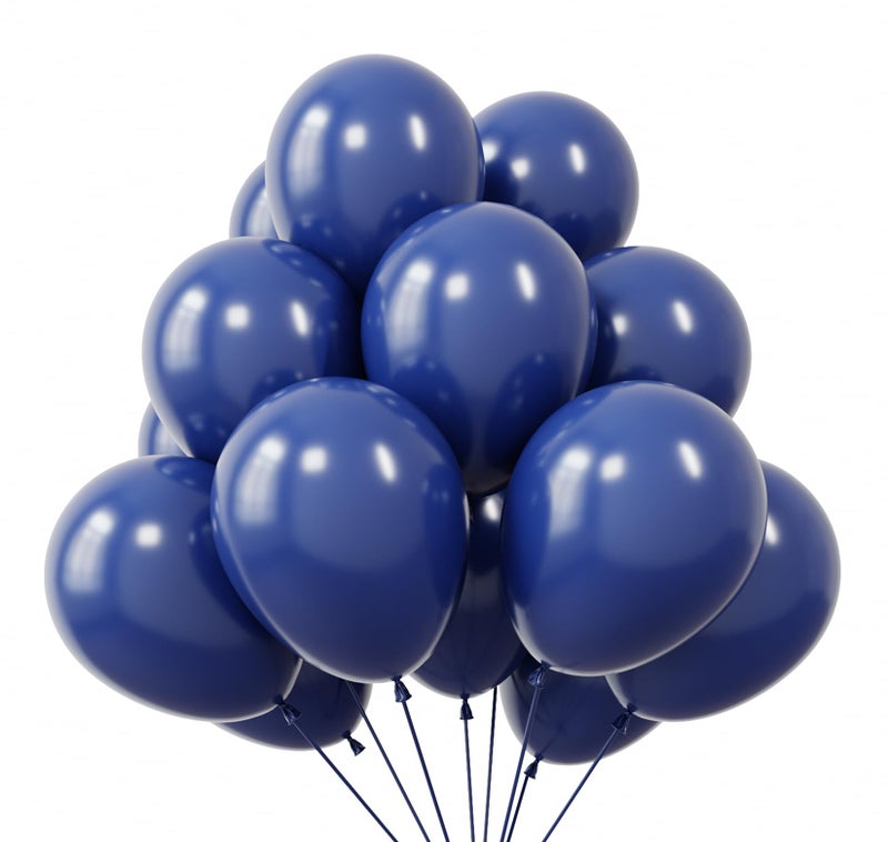KBZVNAF Navy Blue Latex Party Balloons 50 Pack 12 inch Round Helium Navy Balloons for Graduation Baby Shower Birthday Wedding Party Decorations - Image 2