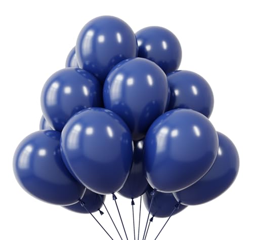 KBZVNAF Navy Blue Latex Party Balloons 50 Pack 12 inch Round Helium Navy Balloons for Graduation Baby Shower Birthday Wedding Party Decorations - Image 1