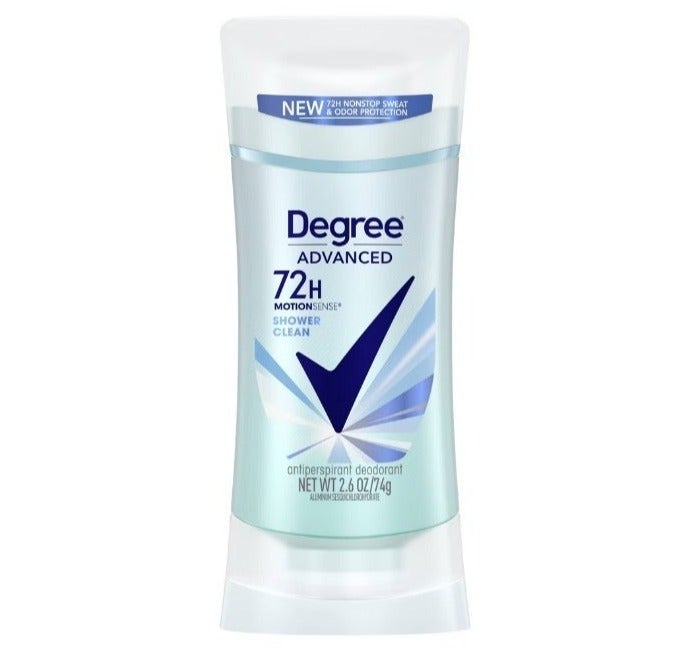 Degree Advanced Antiperspirant & Deodorant Shower Clean 72-Hour Sweat & Odor Protection Antiperspirant For Women with MotionSense Technology 74 gm - Image 1