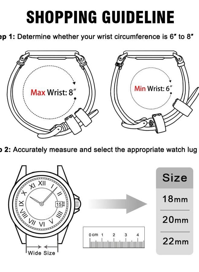Ritche Christmas Gift Quick Release Leather Watch Band 18mm 20mm 22mm Genuine Watch Strap for Men and Women, White Elephant Gifts, Stocking Stuffers For Men, Saddle Brown / Black, 20MM, Classic - Image 4