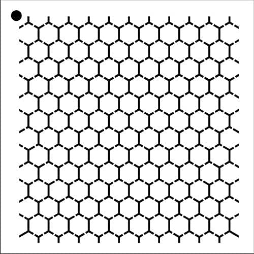 Ivanas Reverse Honey Comb Stencil DIY Hexagon Bee Pattern Home Decor Gift Craft Paint Wood Sign Reusable Mylar Template 6 x 6 INCHES 6 inches x 6 inches - Image 3