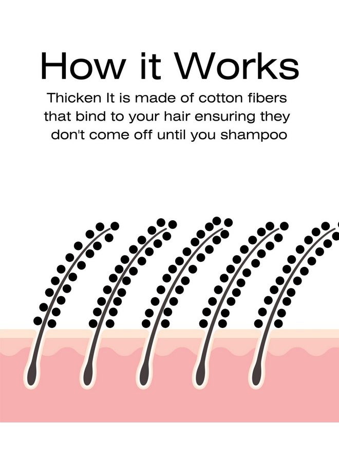 Simply Extensions - Thicken It 100% Scalp Coverage Hair Powder Black Talcfree .32 Oz. Water Resistant Hair Loss Concealer For Men And Women. Naturally Thicker Than Hair Fibers & Spray Concealers - Image 1