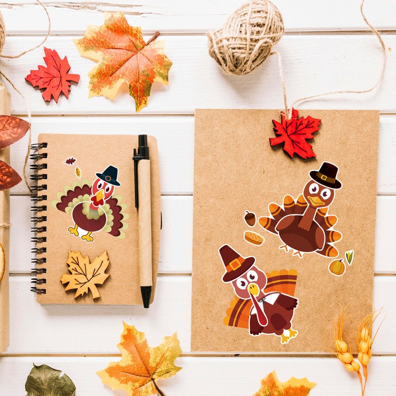 Cartoon Sticker Thanksgiving Turkey Puzzle DIY Sticker - Image 4
