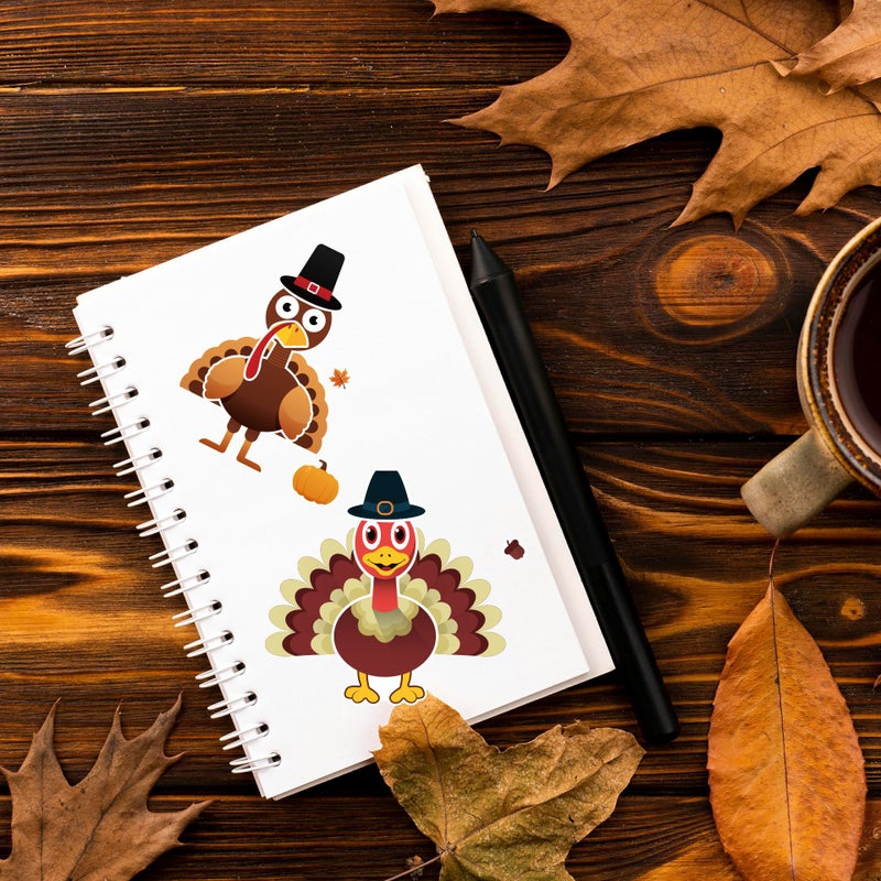 Cartoon Sticker Thanksgiving Turkey Puzzle DIY Sticker - Image 5