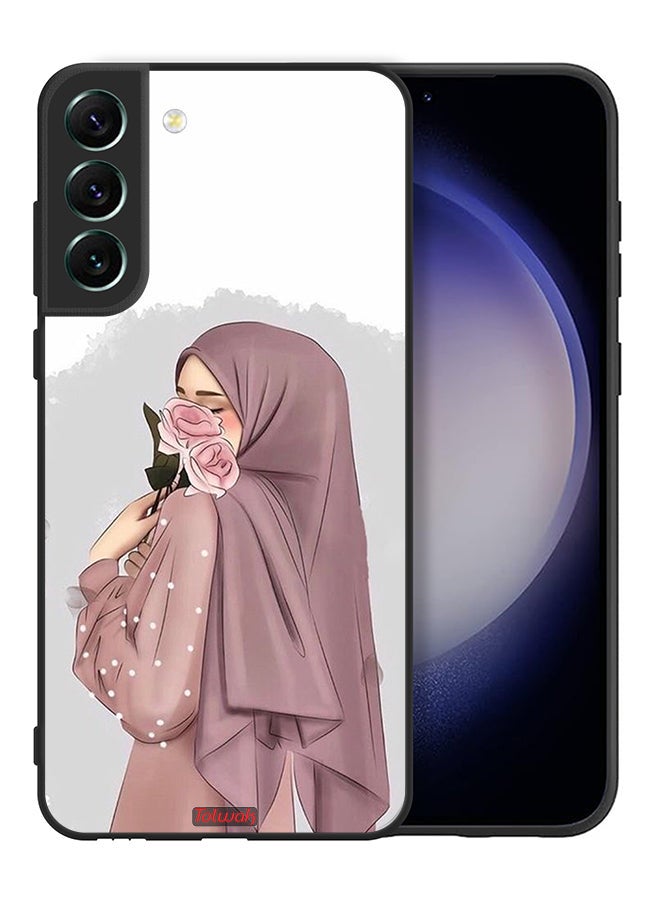 Tolwak Samsung Galaxy S21 FE 5G Protective Case Cover Holding Roses Girl Art - Image 2