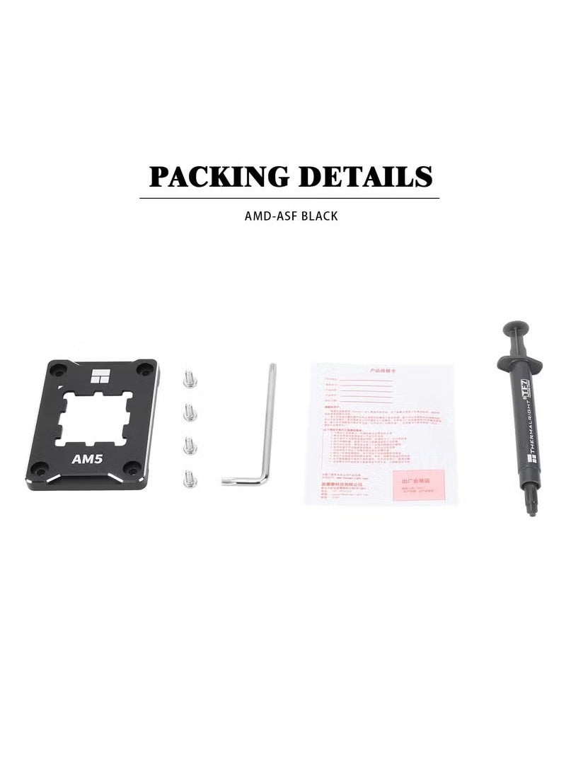 ASF-Black AM5 CPU Holder, Corrective Anti-Bending Fixing Frame, AM5 Full-fit Fixed Non-Marking Mounter, AM5 Anti-Bending Contact Frame, CPU Cooler Standard - Image 5