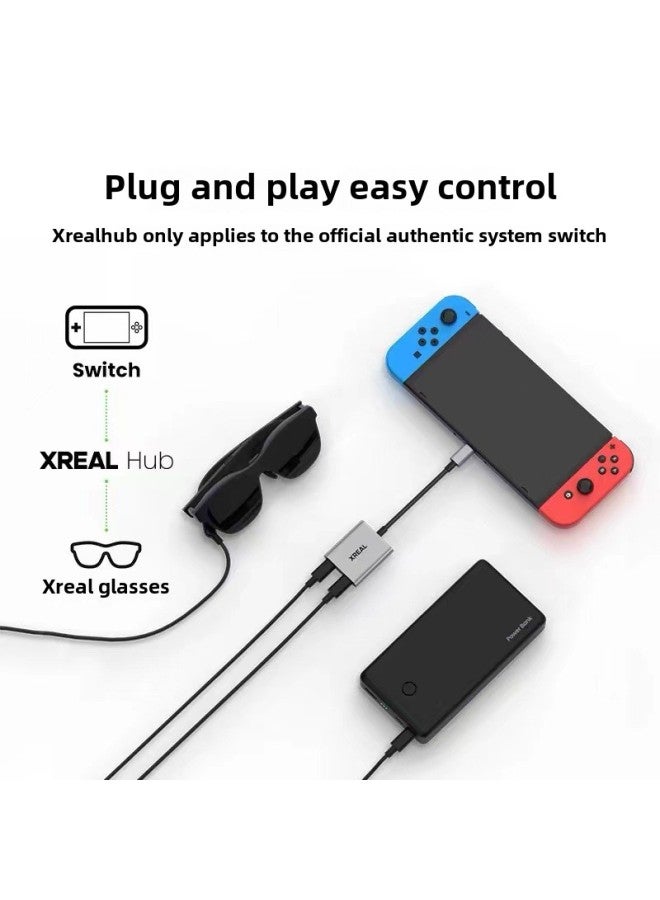 XREAL Hub Expansion Dock Air Glasses Are Fully Adapted To The Handheld Direct Connected To The Side Of The Charging And Playing In Switch-Color:XREAL Hub Docking Station  - Image 5