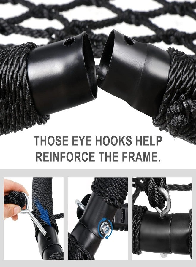 REZNOR أرجوحة ريزنور الدائرية الشبكية مع مقعد أرجوحة معلق بحبل شديد التحمل - Image 4