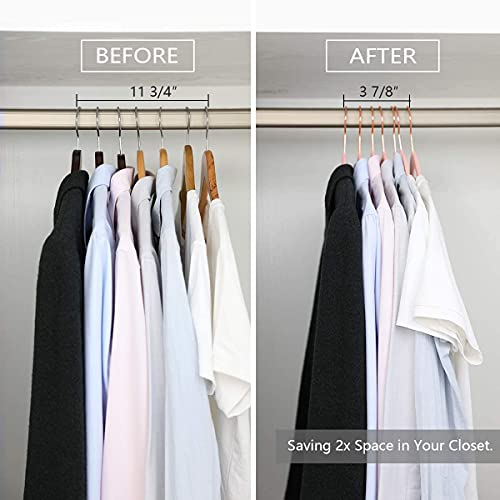 ZEPOLI - Velvet Hangers Non-Slip Velvet Hangers Premium Suit Hangers Ultra Thin Space Saving 360 Degree Swivel Hook Clothes Hangers Velvet for Suits,Coats,Jackets (6 Pack, Pink) - Image 3