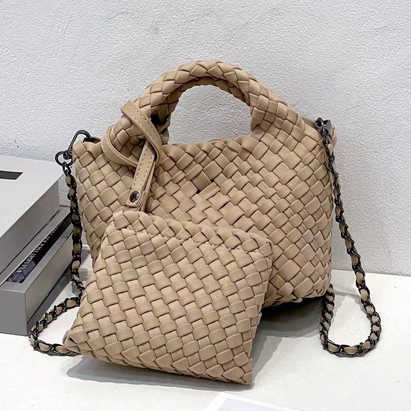 2023 New High-Grade Nylon Cloth Hand-Woven Bag Portable Chain Small Bag Messenger Bag Mini Vegetable Basket Bag - Image 4