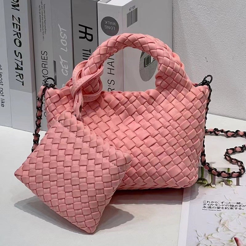 2023 New High-Grade Nylon Cloth Hand-Woven Bag Portable Chain Small Bag Messenger Bag Mini Vegetable Basket Bag - Image 3