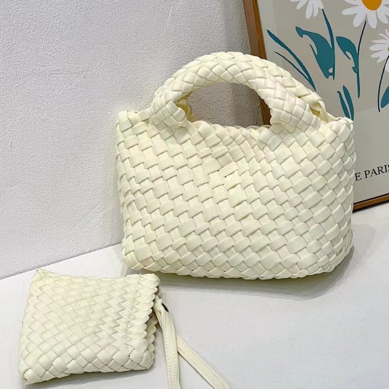 2023 New High-Grade Nylon Cloth Hand-Woven Bag Portable Chain Small Bag Messenger Bag Mini Vegetable Basket Bag - Image 5