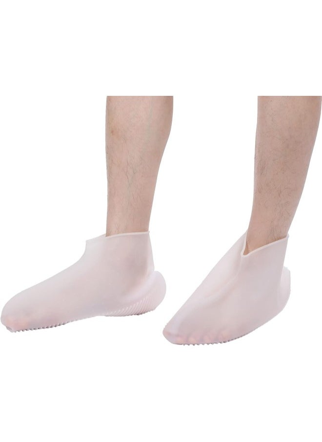 silvercnc 1 Pair Silicone Waterproof Shoe Covers, Rain Shoe Covers, Non Slip Foldable Shoe Protectors, Waterproof Boots Overshoes for Men Women(Medium)  - Image 5