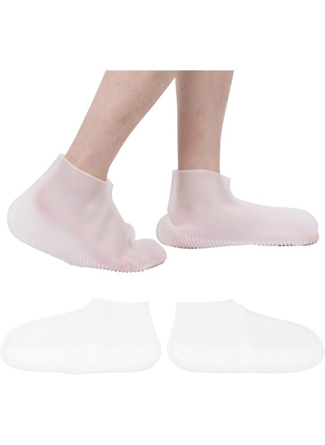 silvercnc 1 Pair Silicone Waterproof Shoe Covers, Rain Shoe Covers, Non Slip Foldable Shoe Protectors, Waterproof Boots Overshoes for Men Women(Medium)  - Image 3
