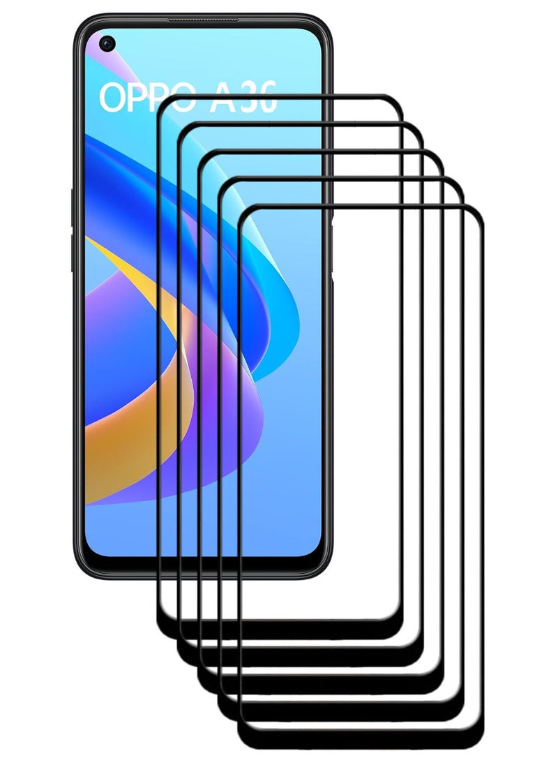 ACLIX 5 Pieces Antistatic ESD Dustproof Premium Quality High Definition Tempered Glass Screen Protector Designed For Oppo A36 - Image 1