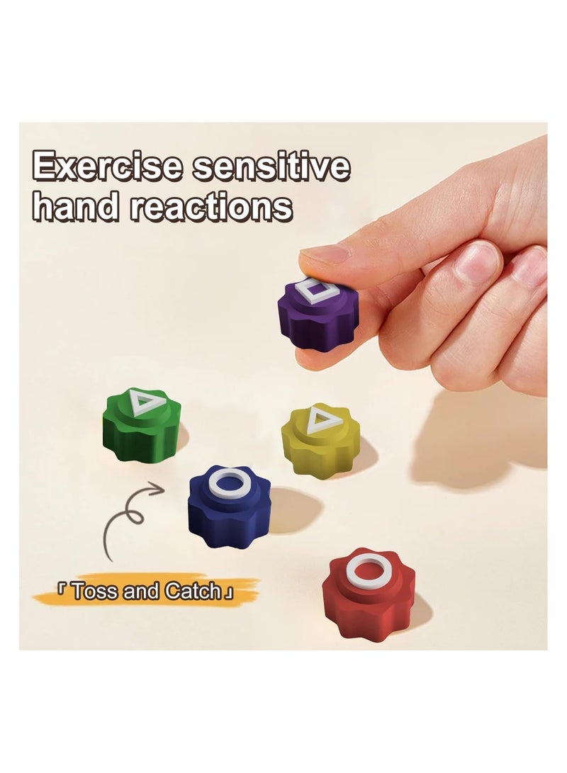 2025 Korean Traditional Play Game, Korean Folk Game Set, Gongi Jack Stone Pebbles Set, Stone Catching Game, Family Travel Game (5pcs with tray) - Image 2