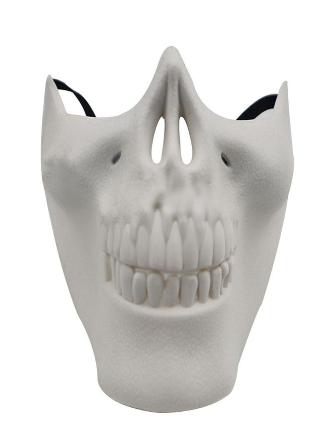 Soochat Halloween Skull Mask Skeleton Mask Skull Skeleton Face Mask for Cosplay Masquerade Party Costume Accessory White - Image 1