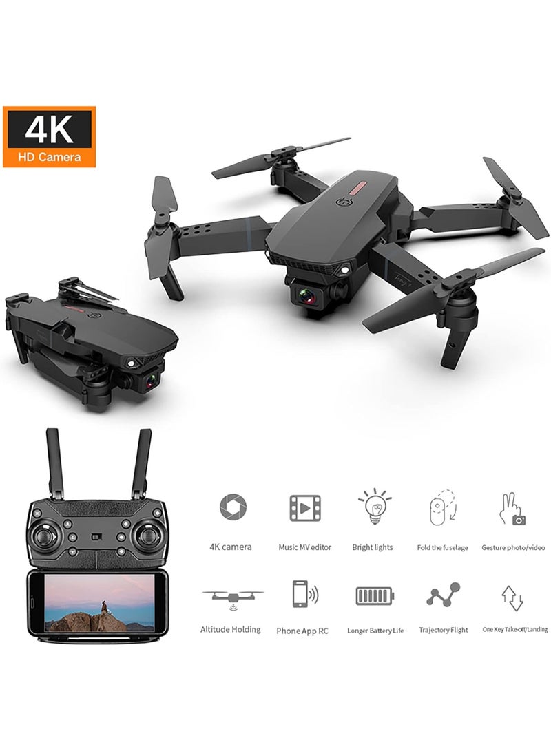 Mini Drone Foldable RC Quadcopter with Dual 4K FPV Live Video Camera and One Key Start - Image 5