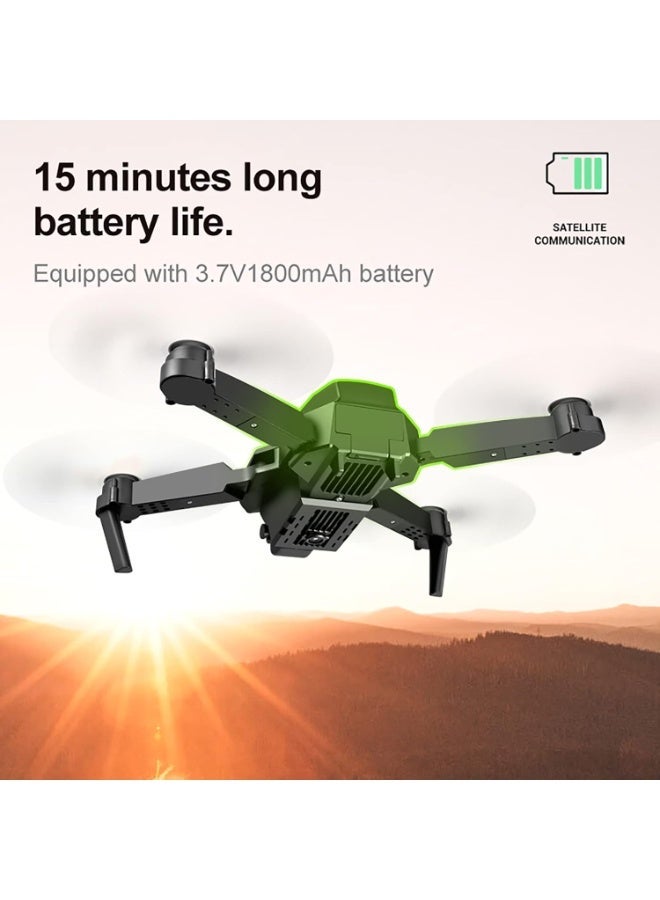 Mini Drone Foldable RC Quadcopter with Dual 4K FPV Live Video Camera and One Key Start - Image 2