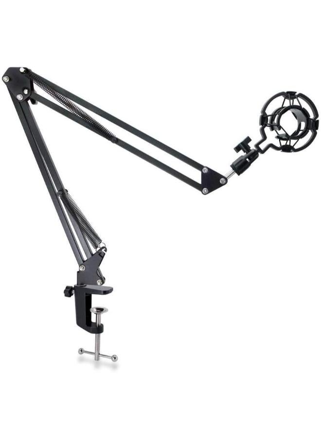 Adjustable Microphone Tripod with Shock Mount Mic - Image 1