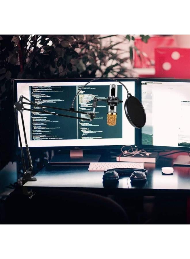 Adjustable Microphone Tripod with Shock Mount Mic - Image 3