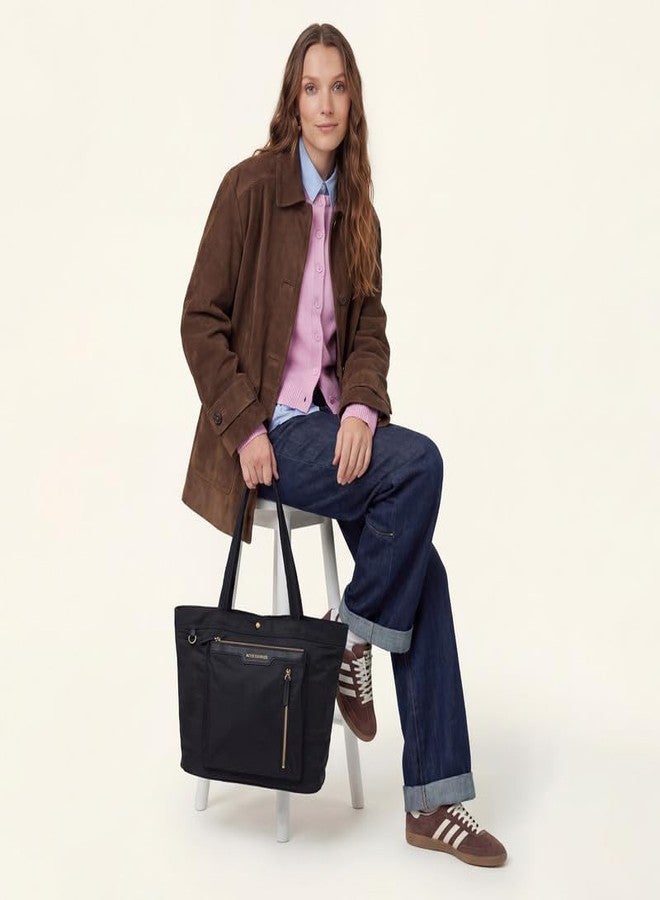 أكسيسورايز حقيبة تسوق نسائية سوداء من أكسسورايز لندن، طراز سيونا، متعددة الجيوب - Image 2