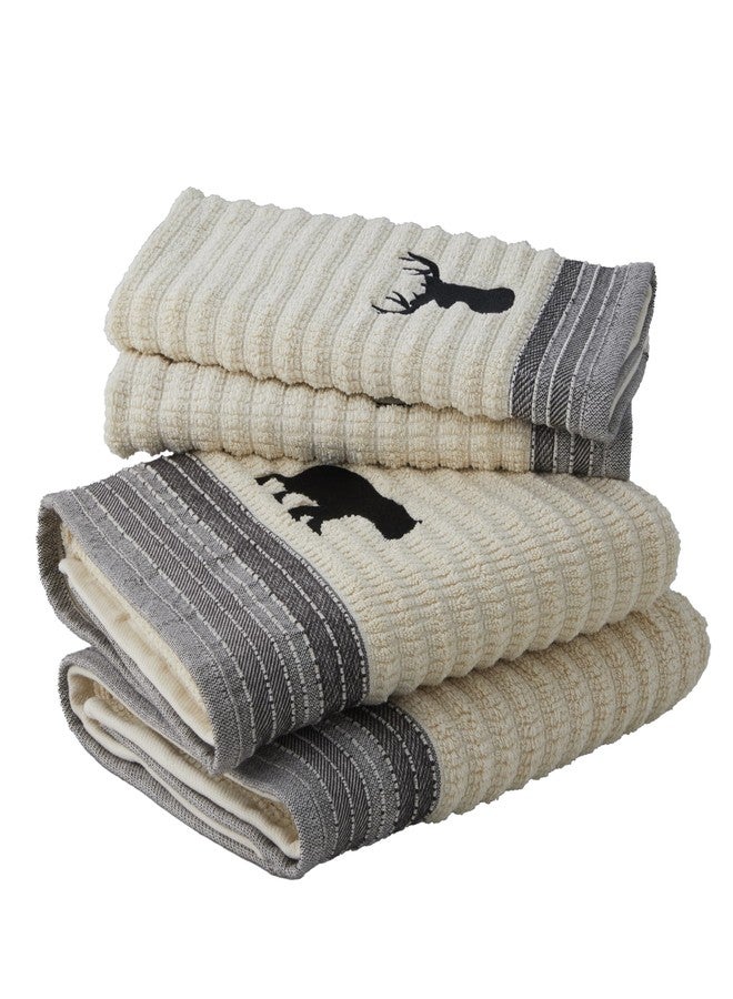 SKL Home Aspen Lodge 2 Bath, 2 Hand Towel Set, Wheat - Image 1