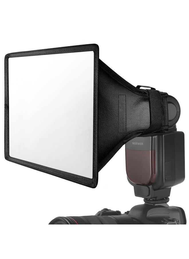 Neewer Flash Diffuser Light Softbox 9" x 7", Universal, Collapsible with Storage Pouch Compatible with Canon Nikon Sony Godox Yongnuo NEEWER speedlight - Image 1