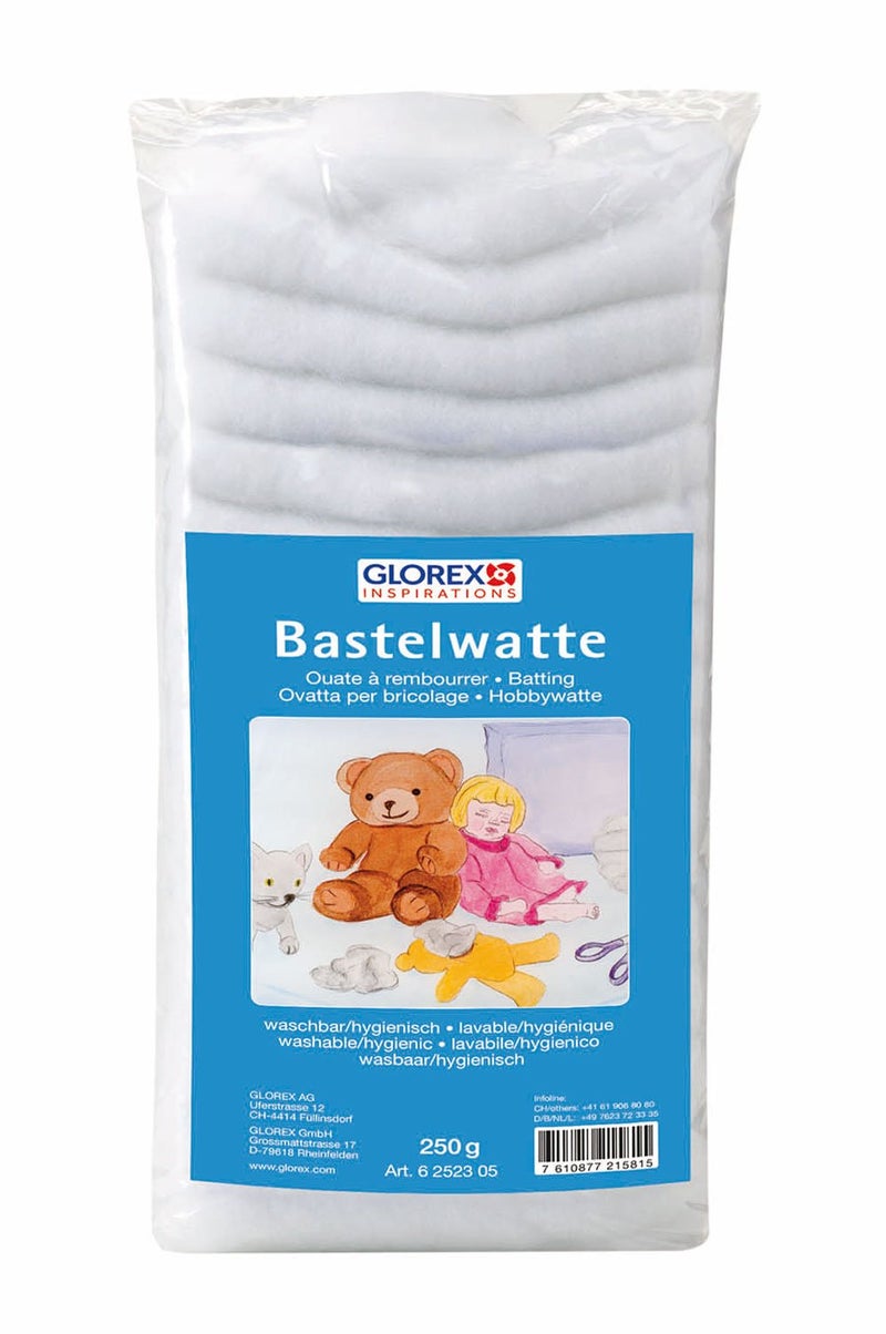 Glorex Craft Wadding 250g Cotton Wool White 47 x 20 x 10 cm 24 Units
