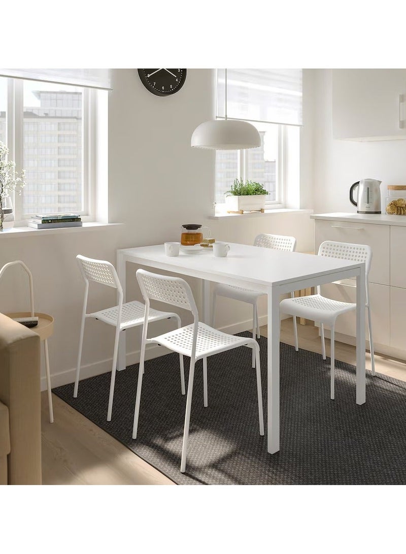 Selecto Hub 4-Piece Dining Chairs Set, Stackable, Lightweight, Capacity 110 KG, Steel/plastic, White - Image 1