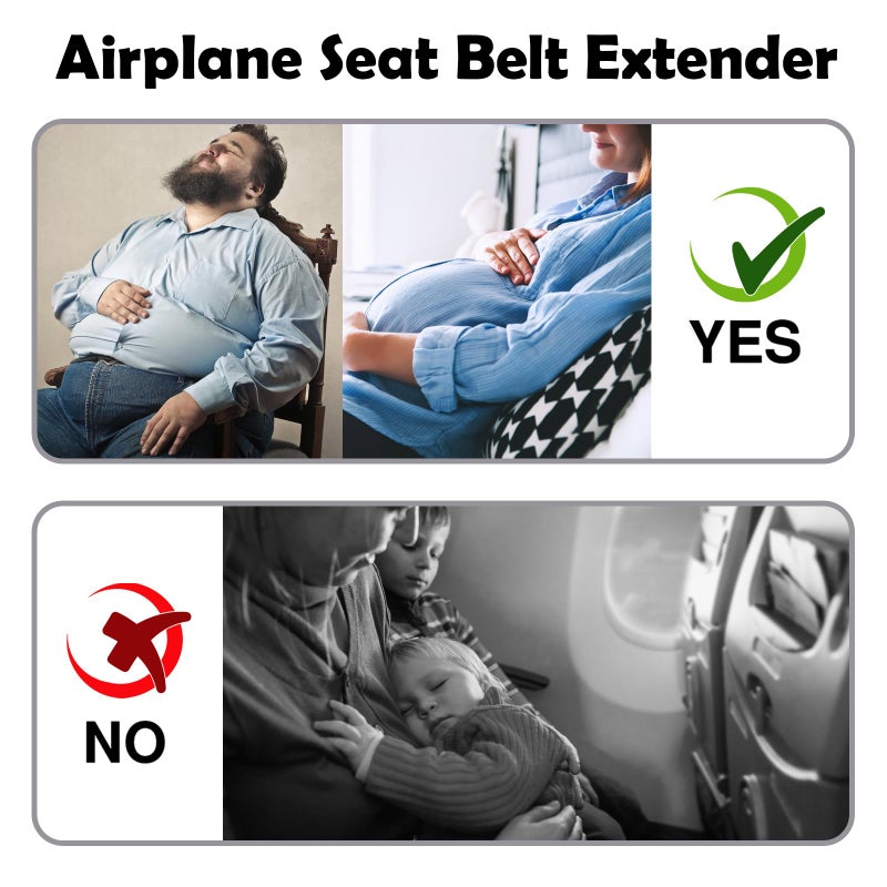 Coolrunner 2 in 1 Airplane Seat Belt Extender, Coolrunner Adjustable 7-32" Airplane Seatbelt Extender - FITS ALL Airlines - Free Carrying Case - Image 5