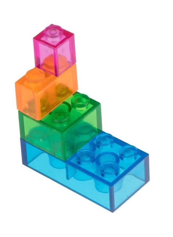 Strictly Briks - Toy Building Block Building Creative Play Set For Ages 3 And Up 100% Compatible With All Major Brick Brands Clear Colors 4 Different Shapes And Sizes 156 Pieces - Image 1