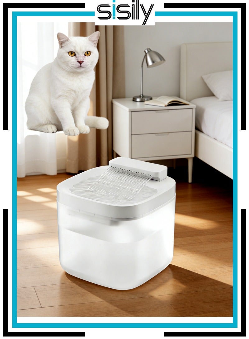 Sisily Pet Water Dispenser Automatic Circulation Filtering Flow Water Intelligent Cat Water Dispenser Large Capacity Dog ​​water Feeder - Image 1