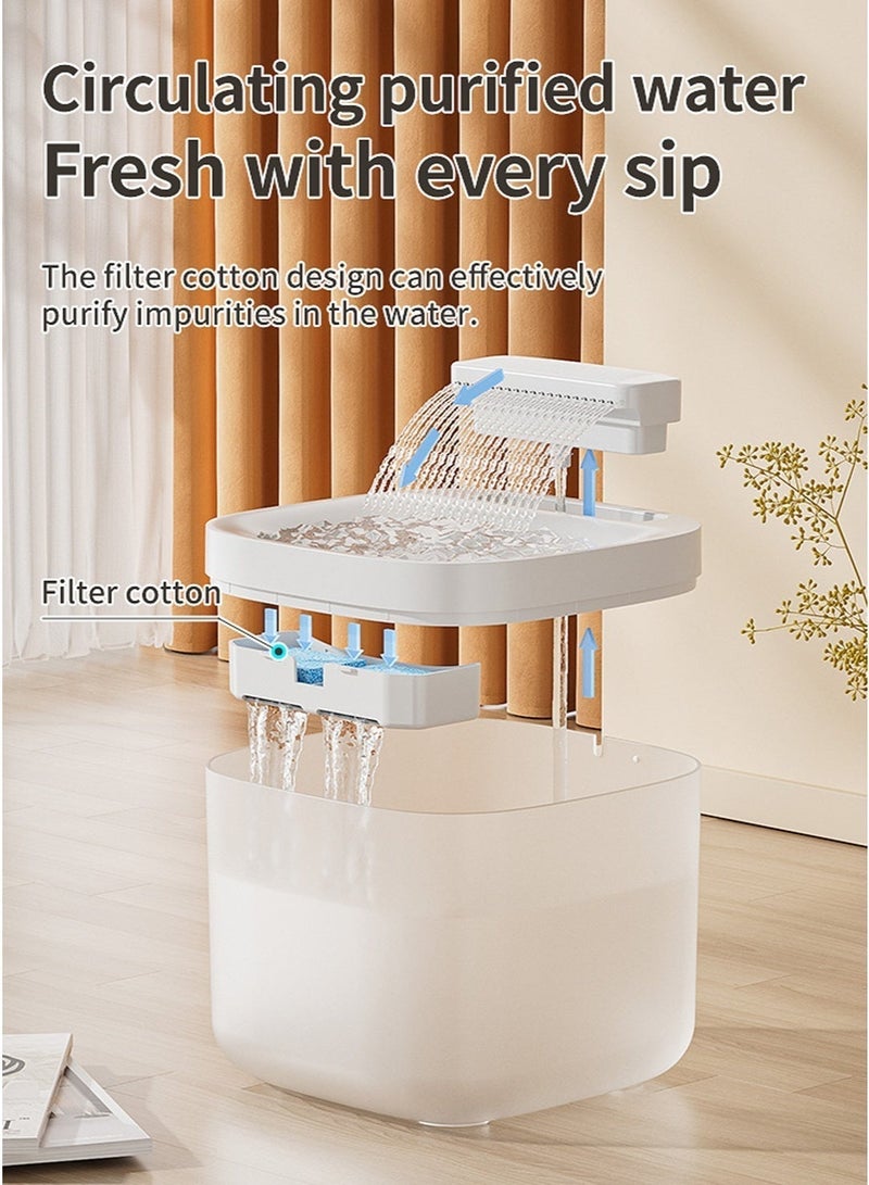 Sisily Pet Water Dispenser Automatic Circulation Filtering Flow Water Intelligent Cat Water Dispenser Large Capacity Dog ​​water Feeder - Image 2