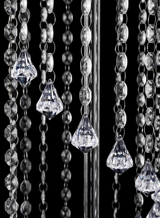 Lovecat Wedding Centerpieces Decoration Flower Vase, Elegant Acrylic Crystal Stand -2 Pcs 23.6inch High Party Tables Decorations, Dining Table Chandelier Centerpiece Stands - Image 5