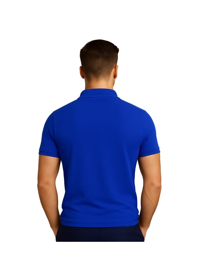 PRINTSHOP4ME Men's Polo T-Shirt | 240 GSM Honeycomb Fabric | Pure Cotton Regular-Fit Tee In Basic Colors | Comfortable And Stylish Everyday Wear - Image 5