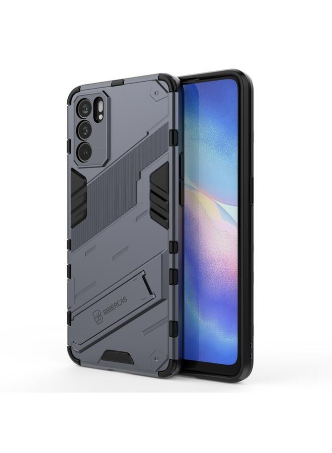 اس-توب جراب لهاتف OPPO Reno6 5G Punk Armor 2 في 1 PC + جراب TPU مقاوم للصدمات مع حامل غير مرئي - Image 1
