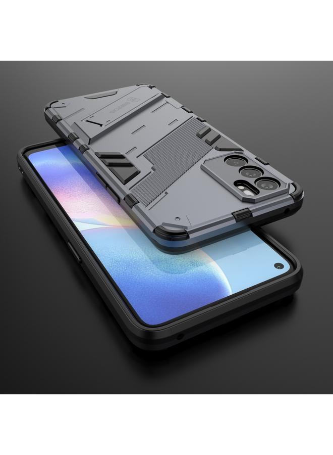 اس-توب جراب لهاتف OPPO Reno6 5G Punk Armor 2 في 1 PC + جراب TPU مقاوم للصدمات مع حامل غير مرئي - Image 5