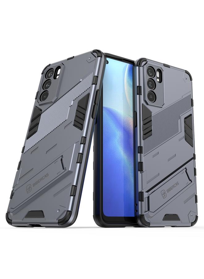 اس-توب جراب لهاتف OPPO Reno6 5G Punk Armor 2 في 1 PC + جراب TPU مقاوم للصدمات مع حامل غير مرئي - Image 2
