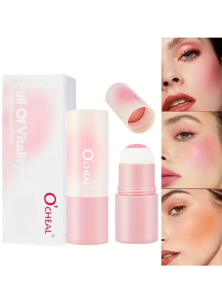 اوكيل عصا أحمر الخدود مقاومة للماء لون البشرة المتوسطة-الانتهاء غير اللامع، تغطية متوسطة، لون اللون الوردي، تطبيق رأس الإسفنج المريح (مجموعة 4 ظلال) - Image 2