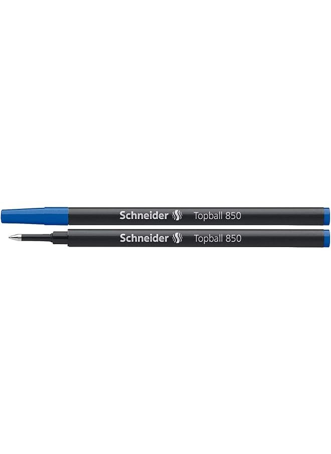 Schneider - Topball 850 Rollerball Refill 0.5 Mm European Size Blue Ink Box Of 10 Refills 8503 - Image 1