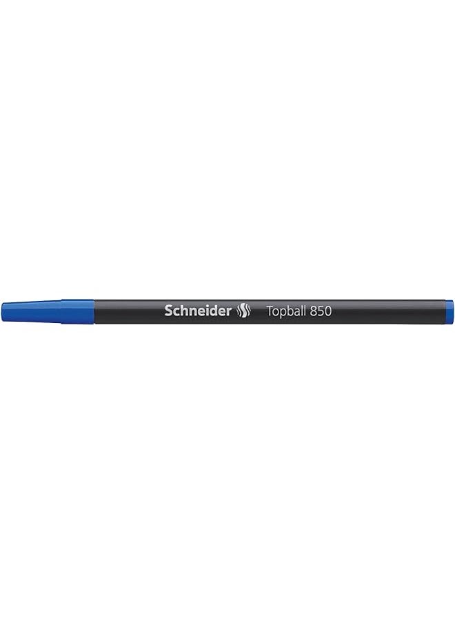Schneider - Topball 850 Rollerball Refill 0.5 Mm European Size Blue Ink Box Of 10 Refills 8503 - Image 1