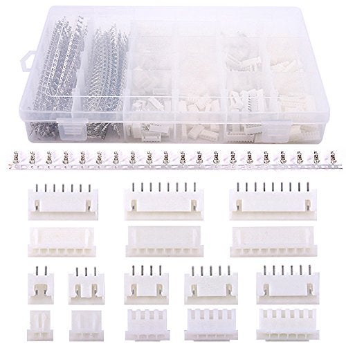 Glarks 1180 Pieces 254mm 23456789 Pin Housing Adapter Cable Connector Socket Male and Female with 254mm Female Pin Header Connector Perfectly Compatible with JSTXHP Connector Kit - Image 1